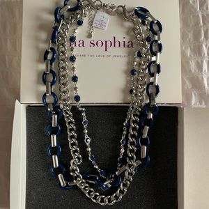 Lia Sophia Navy & Silver necklace